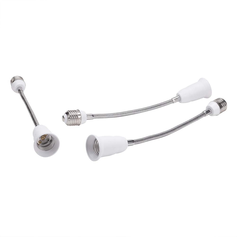 Othmro E27 to E27 Light Lamp Bulb All Direction Extension Adapter Extenders White Light Sockets PBT AC 100-240V 3Pcs — image 1