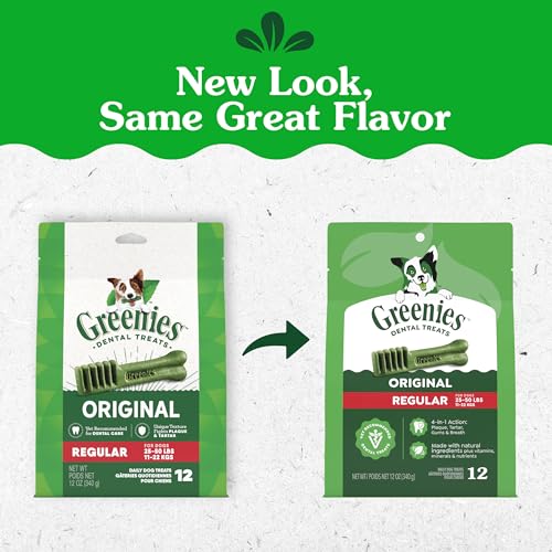 Image of Greenies Regular Dental Dog Treats, Original Chicken Flavor, 12 Count