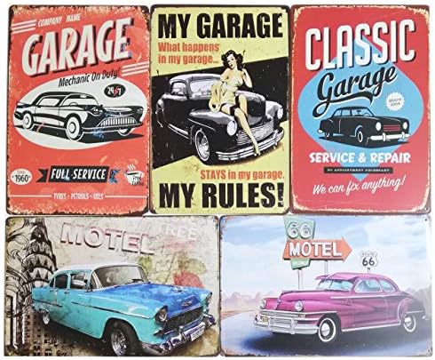 Amazon Co Jp Hiro World Trade Tin Metal Plate Sign Set Of 5 Antique American Dinner Retro Home Decor Miscellaneous Garage Sign Car Office Products