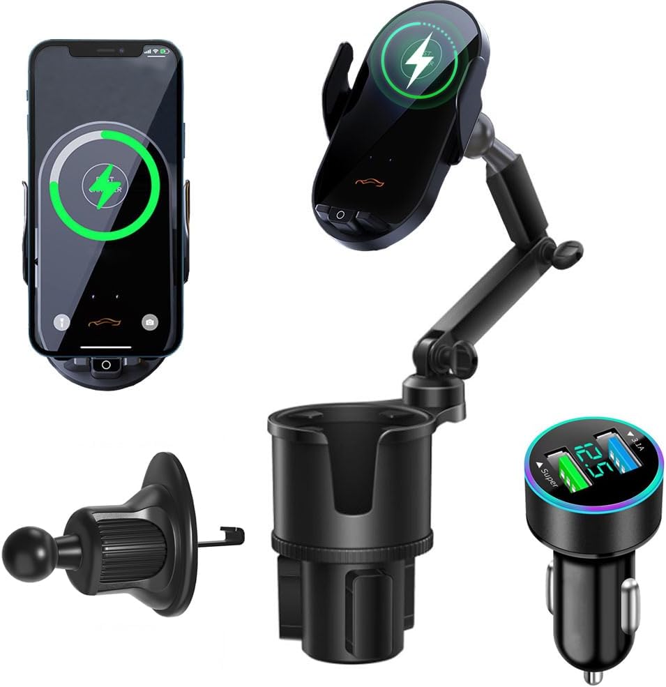 SEARISE スマホホルダー 真空吸着式 車 スマホスタンド 充電 車載