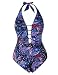 Hilor Women's Lace Up One Piece Swimsuit Halter Bikini High Waisted Swimwear