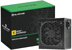 Fonte de Alimentação BlueCase PS/2 600W, ATX, PFC Ativo, C/Cabo, C/Caixa, Preto -BLU600-ATPS2