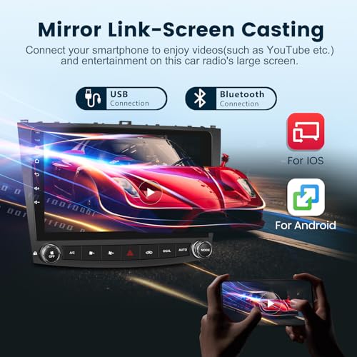 2G+64G Car Radio Stereo with HiFi Audio for Lexus IS250 2006-2010, Wireless CarPlay/Android Auto 10.1 Inch HD Touch Screen Android 13 GPS WiFi Bluetooth FM/RDS EQ HD Backup Camera by podofo - Image 6