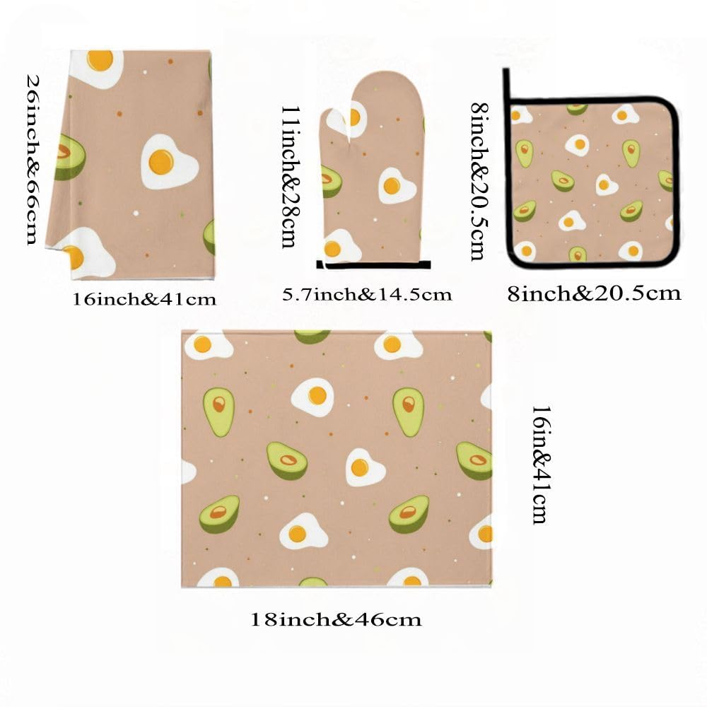 Set di 9 uova di avocado e accessori per la cucina