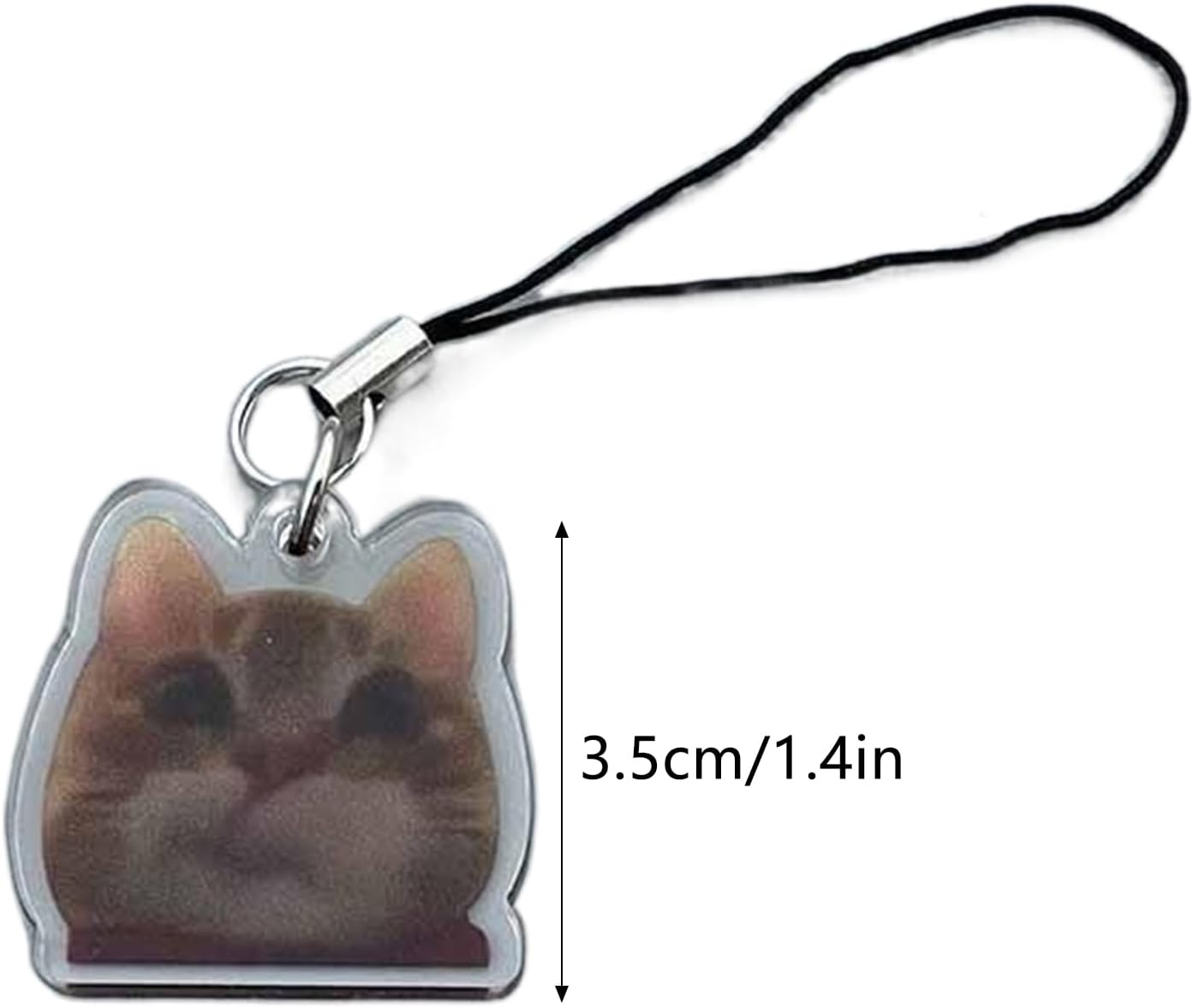 LIANXUE Cute Banana Cat Keychain for Students Funny Pendant Lanyard Decorations Cat Charm Phone Chain Anti-Lost Strap Decors