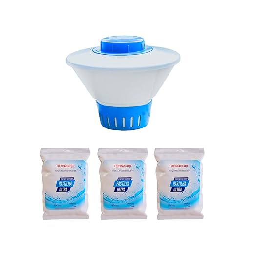 Clorador Flutuante Para Piscina Flutuador De Piscina Com 3 Pastilhas De Cloro