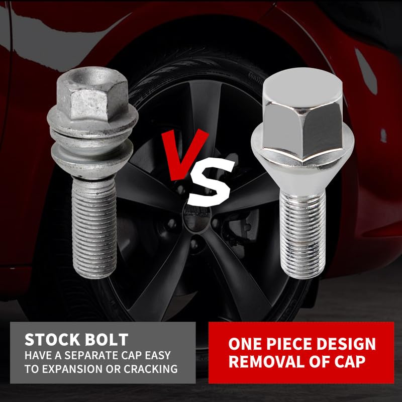 Miniatura 4 de Pernos de rueda de 12 x 1.25 pulgadas, 5 piezas de vástago plateado de 1.102 in compatibles con Jeep Compass Renegade Fiat Cherokee Bellota, vástago