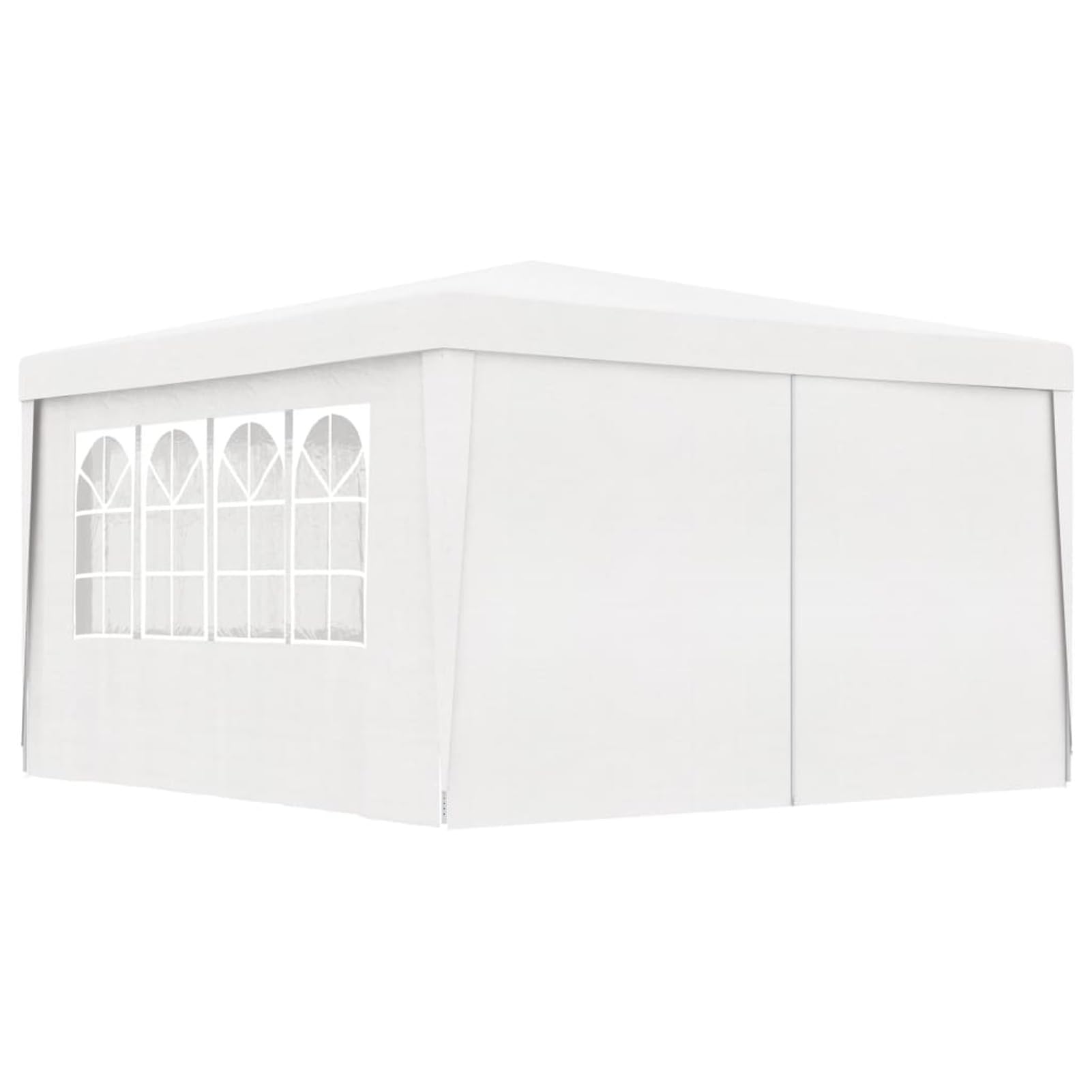 Festnight Carpa Jardín Plegable con Paredes, Carpa para Fiestas 4 x 4 m, Carpa para Fiesta, Gazebo, Cenador Plegable para Camping, Fiestas, Exterior, Color Blanco