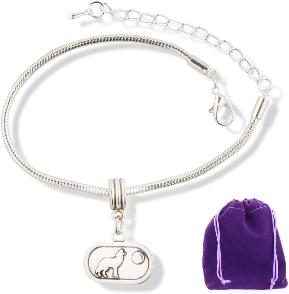 Dave The Bunny Wolf Gifts - Wolf Bracelet and Wolf Stuff or Wolf Gifts for Women and Wolf Jewelry or Wolf Gifts for Men Wolf Bracelet for Men Wolves Gifts for Men