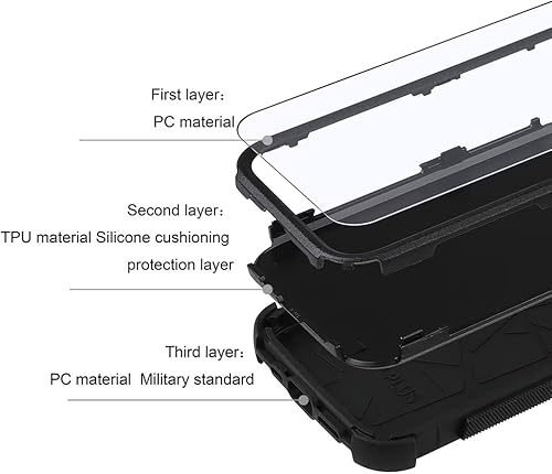 Miniatura 2 de X-belmox Funda resistente para iPhone 14 Pro Max de 6.7 pulgadas, funda protectora militar resistente para iPhone 14 Pro Max con protector de