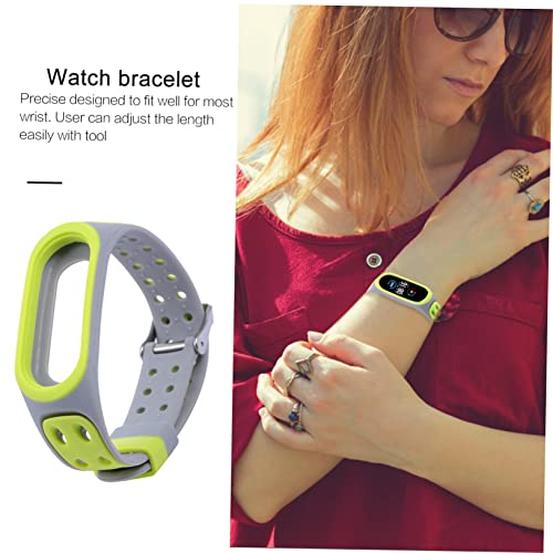 Angoily 2pcs Silicone Sports Watch Band for Two-color Wrist Strap Comfortable Fit for Daily Wear Sports Fashionable Occasions4