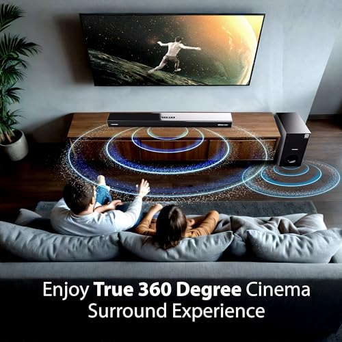 Image of Blaupunkt SBW Munich 50 Dolby Audio 2.1 CH Soundbar with Wired Subwoofeer I 160W RMS I HDMI-ARC I Bluetooth I AUX I USB I Remote Control with Equalizer