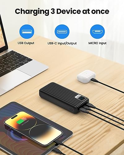 PDBEST-Power-Bank-Portable-Mobile-Phone-Charger-27000-mAh225W-Fast-Charging-Powerbank-Battery-Pack-USB-C-Input-Output-3A-USBC-PD-30-QC-40-Compatible-with-iPhone-14-13-12-11-MaxiPadSamsung