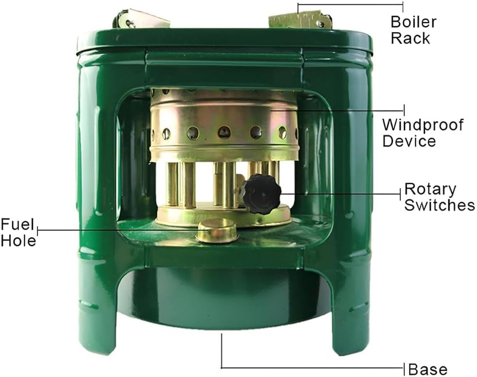 Kerosene Stove, Camping Picnic Stove, Portable Camping Kerosene Diesel Alcohol Stove, Home Kerosene Burner, Outdoor Camping Cookware, for Heating Cooking Boiling