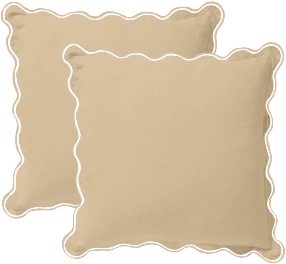 Super Soft 2 Piece Euro Shams 600 Thread Count 100% Egyptian Cotton Solid/Plain (32 x 32 Inch (81cm x 81cm), White).