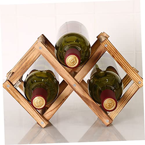 Soporte para botellas de vino apilable de madera miniatura 3