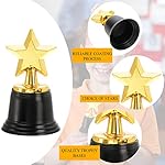 Lawei 32 Pack Mini Gold Award Trophy, 4.6 Inch Gold Star Trophy Awards Bulk, Plastic Trophies for Party Favors, Props, Rewards, Game Prize, Winning Prizes, Competitions for Kids and Adults - Image 3