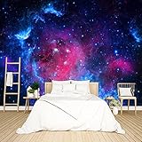 BZHXBZ - Galaxy Universe Wallpaper Ceiling Starry Sky Mural Home Bedroom Living Room tv Background Large Wall Mural - 137'x96' Not Peel and Stick