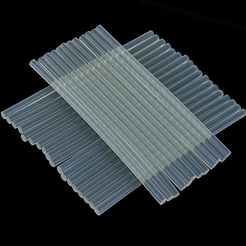 Repztevo Lot de 20 bâtons de colle à haute viscosité non toxiques en EVA transparent pour colle à chaud, album de bricolage, outils de réparation, transparent 7 x 100 mm Cover