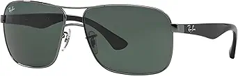 Ray-Ban Men's Rb3516 Metal Square Sunglasses