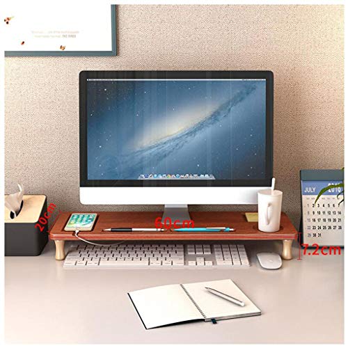 Preisvergleich Produktbild Hölzerner Computermonitorstandplatz, Multifunktionscomputerschreibtisch, Schreibtischmagazin -60 * 20 * 7.2cm (Color : B)