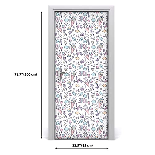 Papel pintado de puerta infantil para decorar cuartos de juego 3
