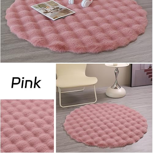 Tapis lavable antidérapant rose pour sécuriser le salon
