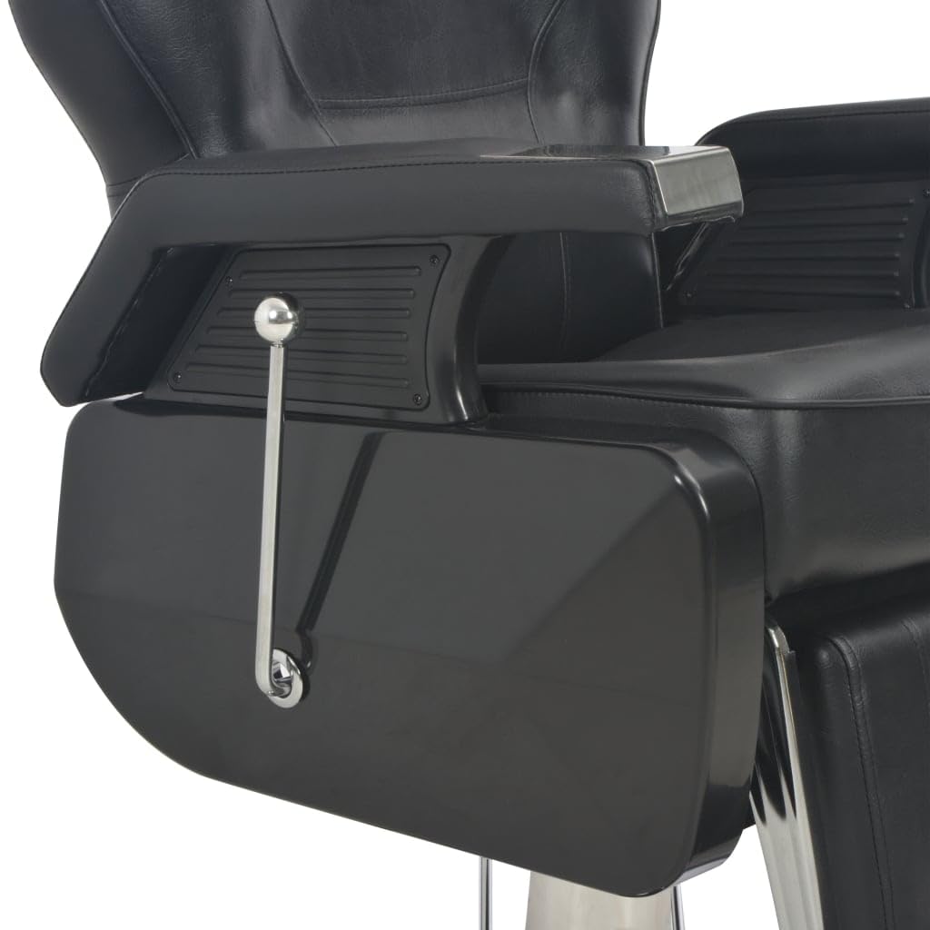 vidaXL Silla Peluquería Giratoria Cuero PE Sillón Barbería Cortar Pelo Barba