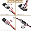 Two-Wire Connector with Locking Buckle, Double-Wire Plug-in Connector with Locking Buckle, 2 Pin 2 Way Compact Wire Terminals, Quick Splice Wire Wiring Connector for AWG 22-18 (10PCS)