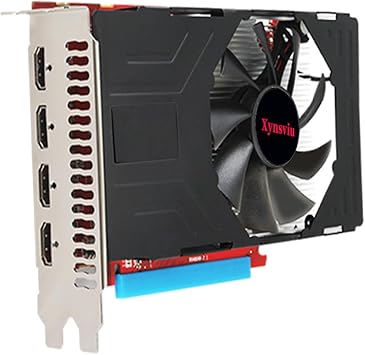 Radeon RX550 2G Graphics Card with 4 HDMI Monitor Graphics Card, Computer PC GPU GDDR5 128-bit DirectX 12 PCI Express X16 3.0, DisplayPort Low Profile Video Card AMD RX550 2G 4HDMI