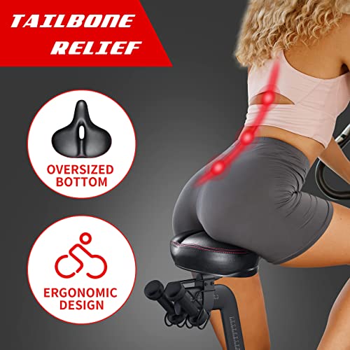 Pelofamily Oversized Bike Seat Compatible With Peloton Bike & Bike Plus, Bike Seat Cushion For Comfort Wide, Bike Saddle Replacement For Women & Men, Padded Bicycle Seat, Accessory For Most Bikes #TOP3