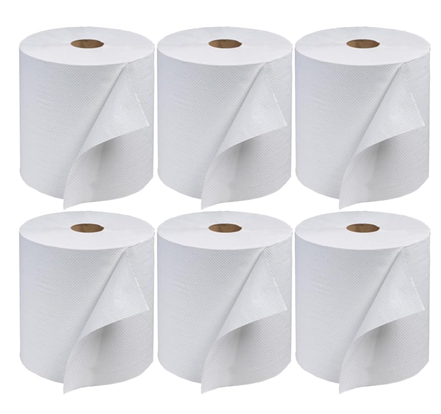 Eco Care 1 x 6 Auto Cut Hand Tissue Paper 2 Ply-Each Roll 1 KG & VT-40 Anti Rust Remover 500ml Spray