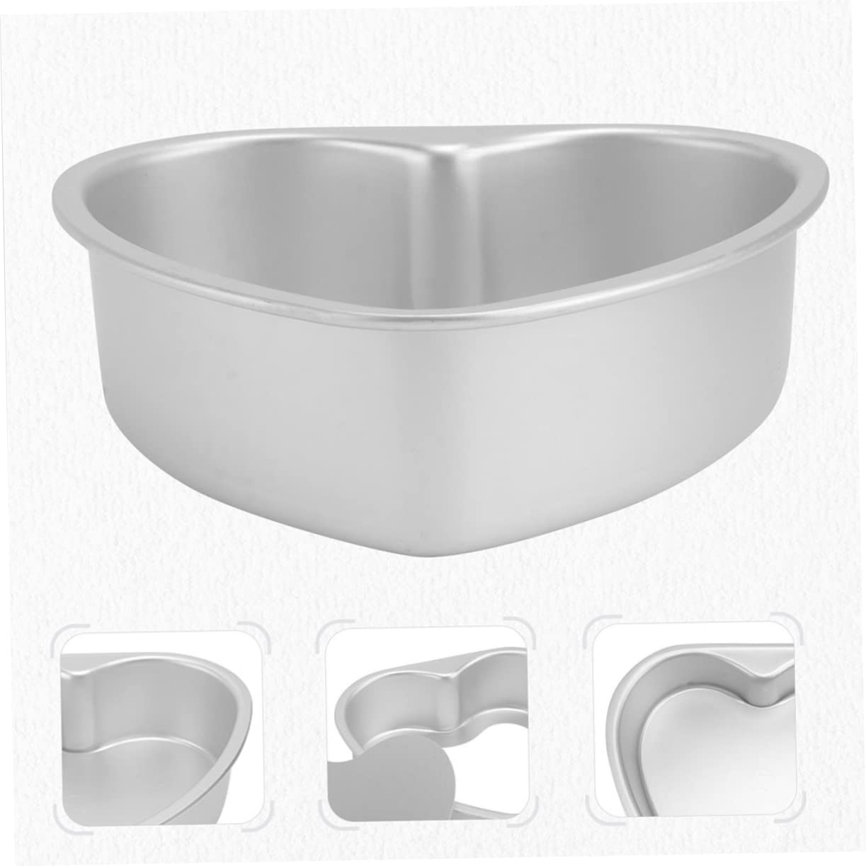 TOPBATHY 6 Pièces Moule à gâteau coeur vacance the holiday moules à en forme de coeur casserole en acier inoxydable mousse moules à pâtisserie moule de cuisson micro-ondes mariage