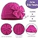 Zsedrut Baby Girls Knit Hats Toddler Infant Beanie Caps Fashion Soft Warm Skull Hood Cap (Magenta, S)