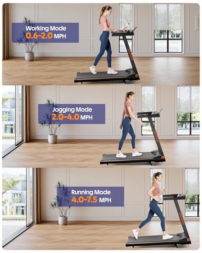 Image of Superun Treadmills for Home, 4-in-1 Foldable Treadmill with Incline, 300 LBS Capacity Running Treadmills for Home Small Spaces with Handles, 3.0 HP Folding Treadmill with Smart APP