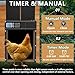 Automatic Chicken Coop Door,Electric Auto Coop Door Opener Battery Powered Timer-Controlled Poultry Door with LCD Display, Aluminum Weatherproof Coops Door Opener