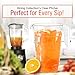 Dining Collection Clear Plastic Pitcher – 52 oz – 2 Pack - Round Elegant Design -Easy Pour – Durable Plastic Pitcher for all Occasions