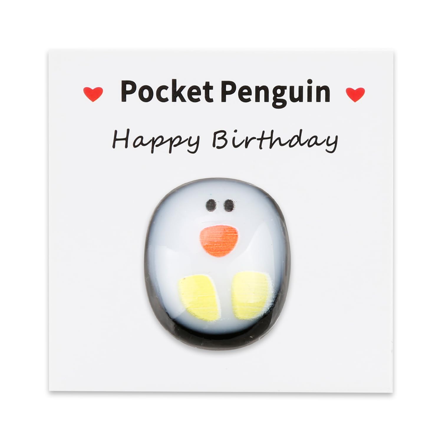 Wellrun Cute Pocket Penguin Hug,Mini Cute Penguin Keepsake Ornament with Greeting for Friends,Lovers,Birthday Wedding,Valentine's Day