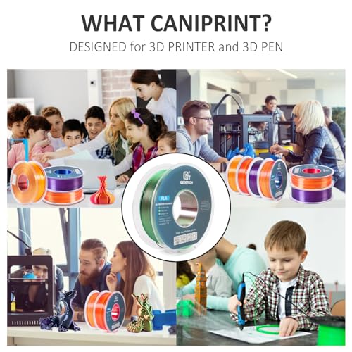 Image of Geeetech Silk PLA Filament 1.75mm Silk Dual Color Filament, Coextrusion Dichromatic Metal-Like Shiny Consumable 1kg (2.2lbs) 1 Spool, Dimensional Accuracy + /- 0.02 mm, Green Red