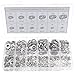 HVAZI 478PCS 304 Stainless Steel Split Lock Washers Assortment Kit;4# to 5/8