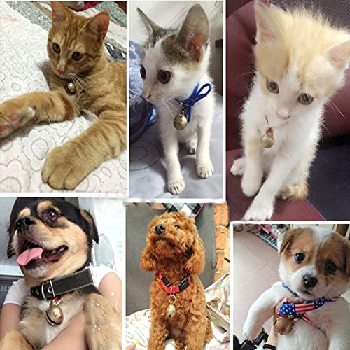 zosenda Hunde Glocke, 11 pcs Laut Messing Halsband Glöckchen Set im Retro-Stil für Katzen und Hunde, Anti-Verlust Glöckchen für Dekoration, Training, Walking, Wandern, Jagd (Verschiedene Größen)