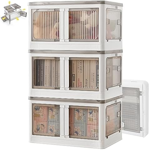 BTGGG 3 Pack 40L Foldable Storage Boxes Cover