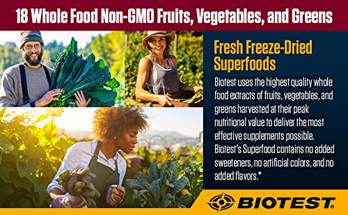 Biotest-Superfood-Powder-Blend-of-18-Whole-Food-Fruits-Vegetables-and-Greens-Healthy-Polyphenols-Antioxidants-Vitamins-Minerals-Non-GMO-Drink-Mix-for-Smoothies-and-Supplements-140-g