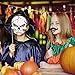 Large Photo Booth Props (35pcs) - Halloween Party Supplies with Creepy Costume Props & Sticks for Decorations - Black & Red Trick or Treat Décor