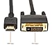 Amazon Basics HDMI to DVI Adapter Cable, Black, 6 Feet, 1-Pack