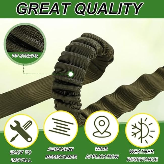 4pcs Treestand Backpack Straps & Tether Straps for Summit Climber, Lightweight Elastic Climbing Stand Strap Climbing Hunting Stand Accessories for Most Tree Stands with Platform Slats
