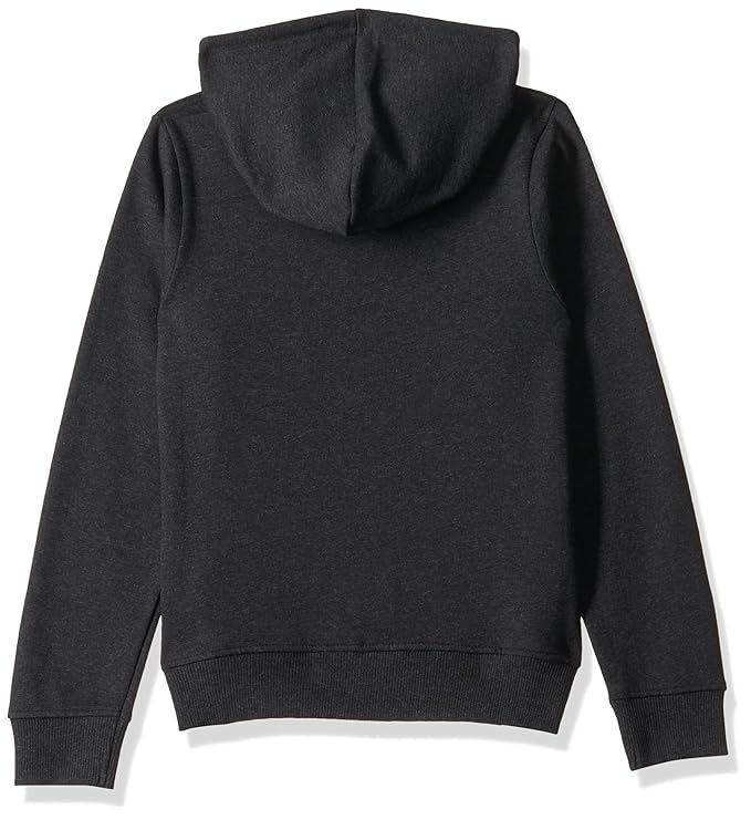 Image of Solid Cotton Fleece Girls Hooded Neck Sweatshirt with Kangaroo Pocket