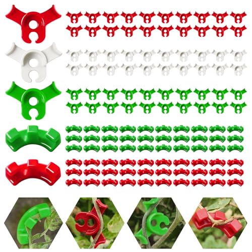 Aurinovellia 120 Stück Pflanzenbieger Lst Clips Pflanzenclips 90 Grad Low Stress Training Clips zum Formen von Pflanzen und zum Fixieren der Wuchsrichtung von Pflanzenstängeln Verwendet
