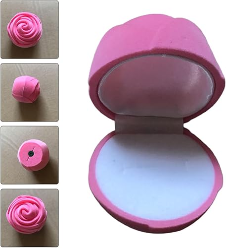 Miniatura 7 de 3pcs Ear Single Small Ring Shape Rose Jewelry Earing Party Simulate Earring Engagement Wedding Antique Cases for Storage Flower Stud Holder Display