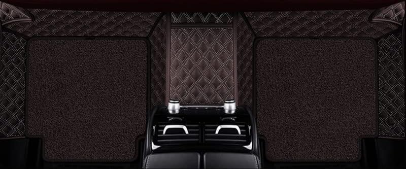 Image of NCEHEAL 7D Compatible with Tata Altroz Custom Fitted Faux Leather 7D Antiskid Car Floor Mats - Coffee with Beige Thread